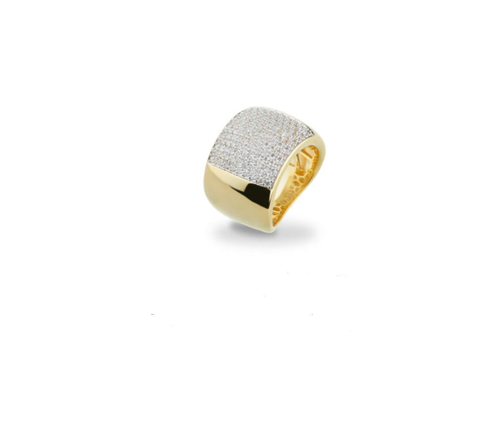 ANELLO A FASCIA CON ZIRCONI SOVRANI