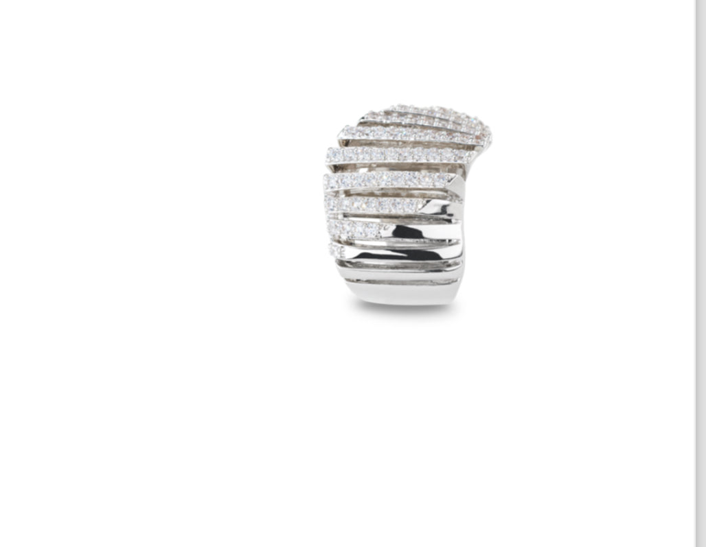 ANELLO FASCIA CON ZIRCONI