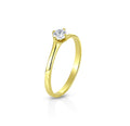 ANELLO SOLITARIO ORO GIALLO