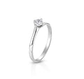 ANELLO SOLITARIO ORO BIANCO