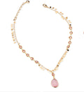 COLLANA CRISTALLO ROSA SOVRANI