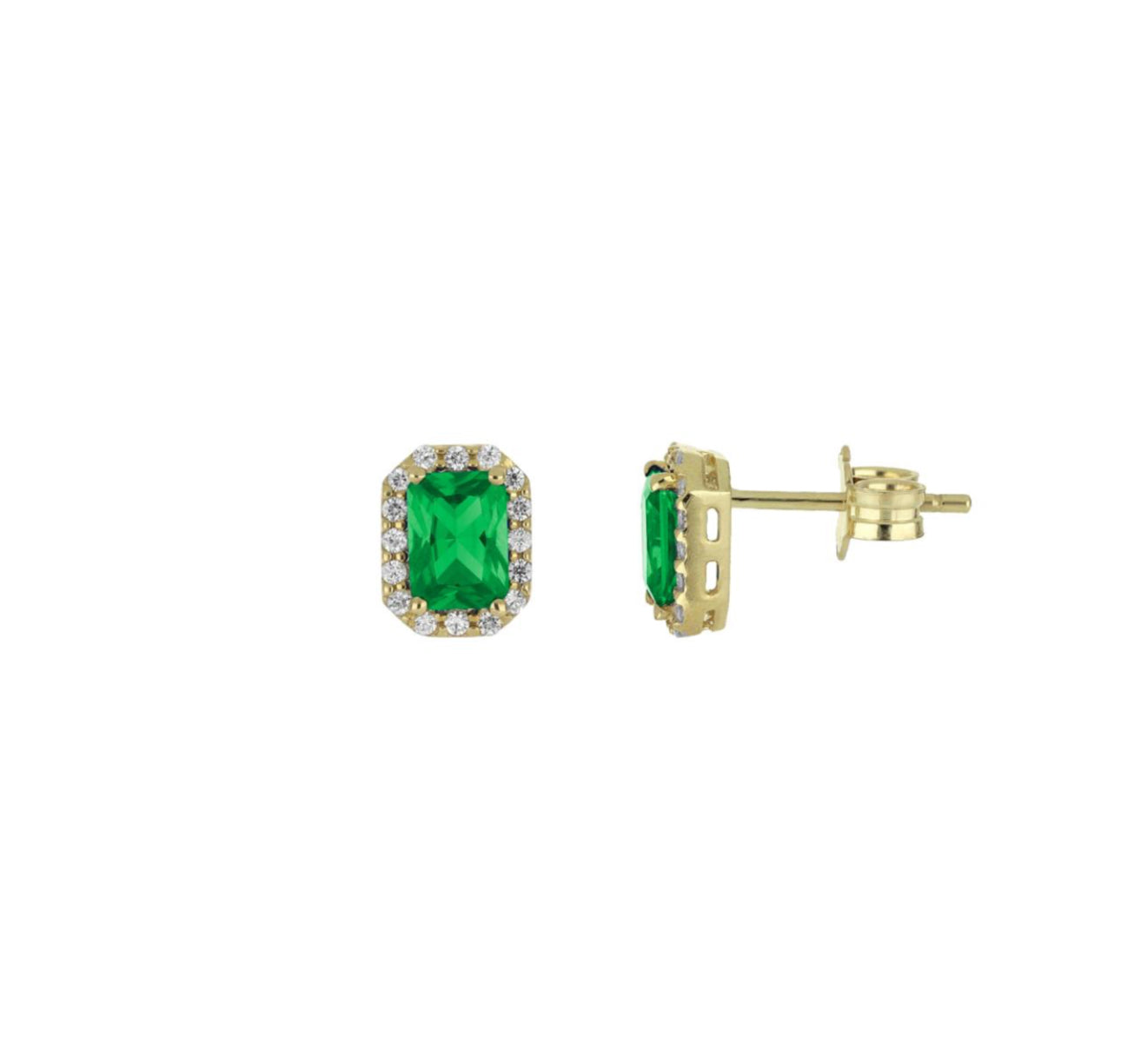 ORECCHINI PIETRA VERDE ORO