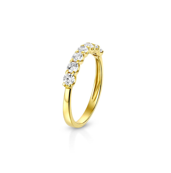ANELLO MEZZA VERA ORO GIALLO