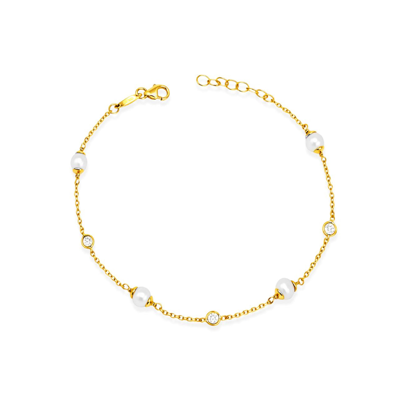 BRACCIALE DONNA CON PERLE ORO