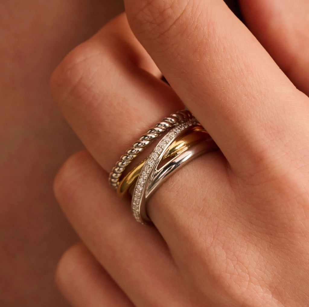 ANELLO A INCROCIO ZIRCONATO