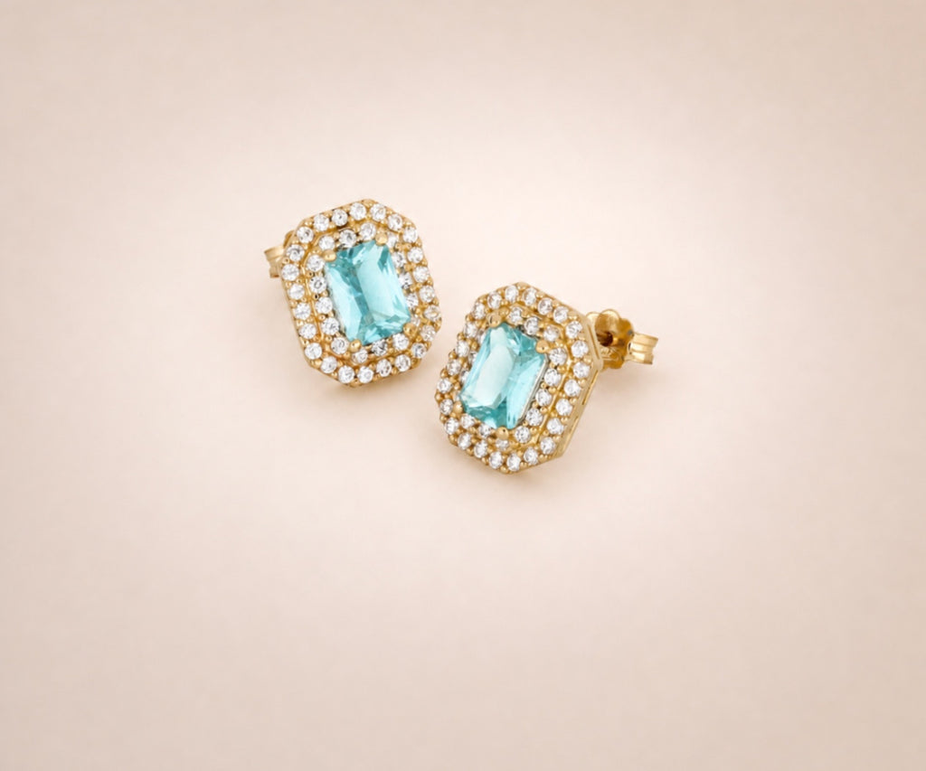 ORECCHINI PIETRA AZZURRA ORO