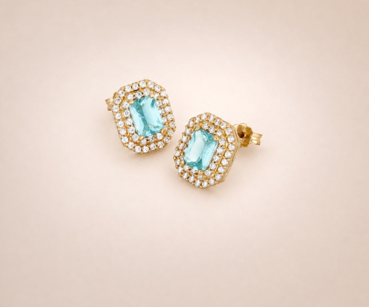 ORECCHINI PIETRA AZZURRA ORO
