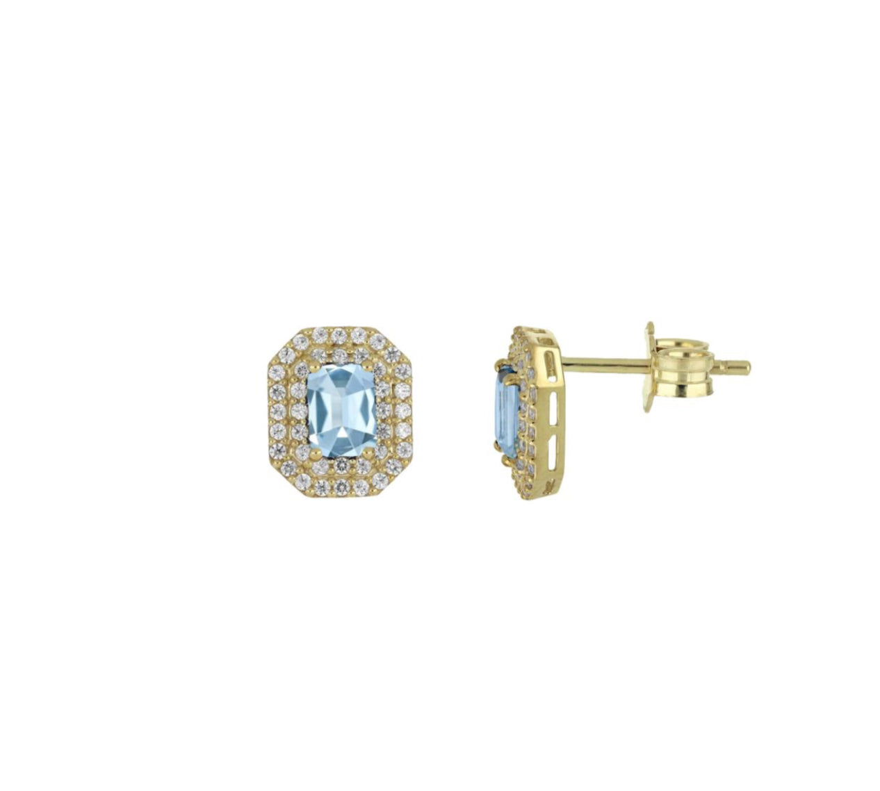 ORECCHINI PIETRA AZZURRA ORO