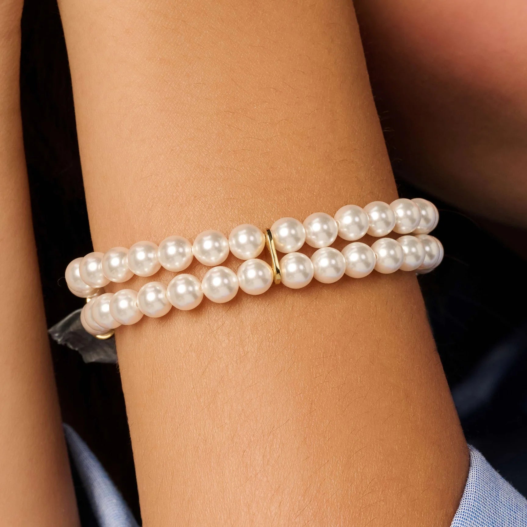 Bracciale classico con doppia perla