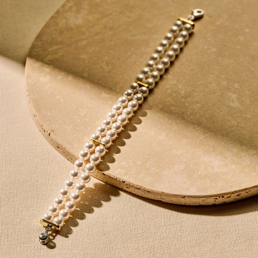 Bracciale classico con doppia perla