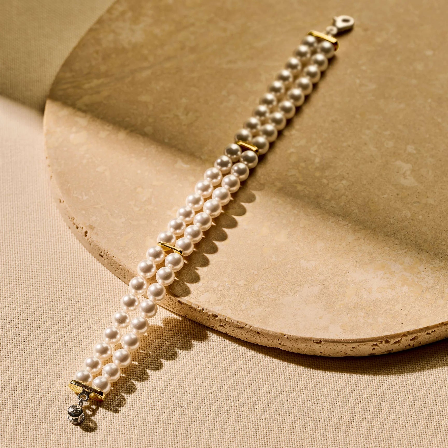 Bracciale classico con doppia perla