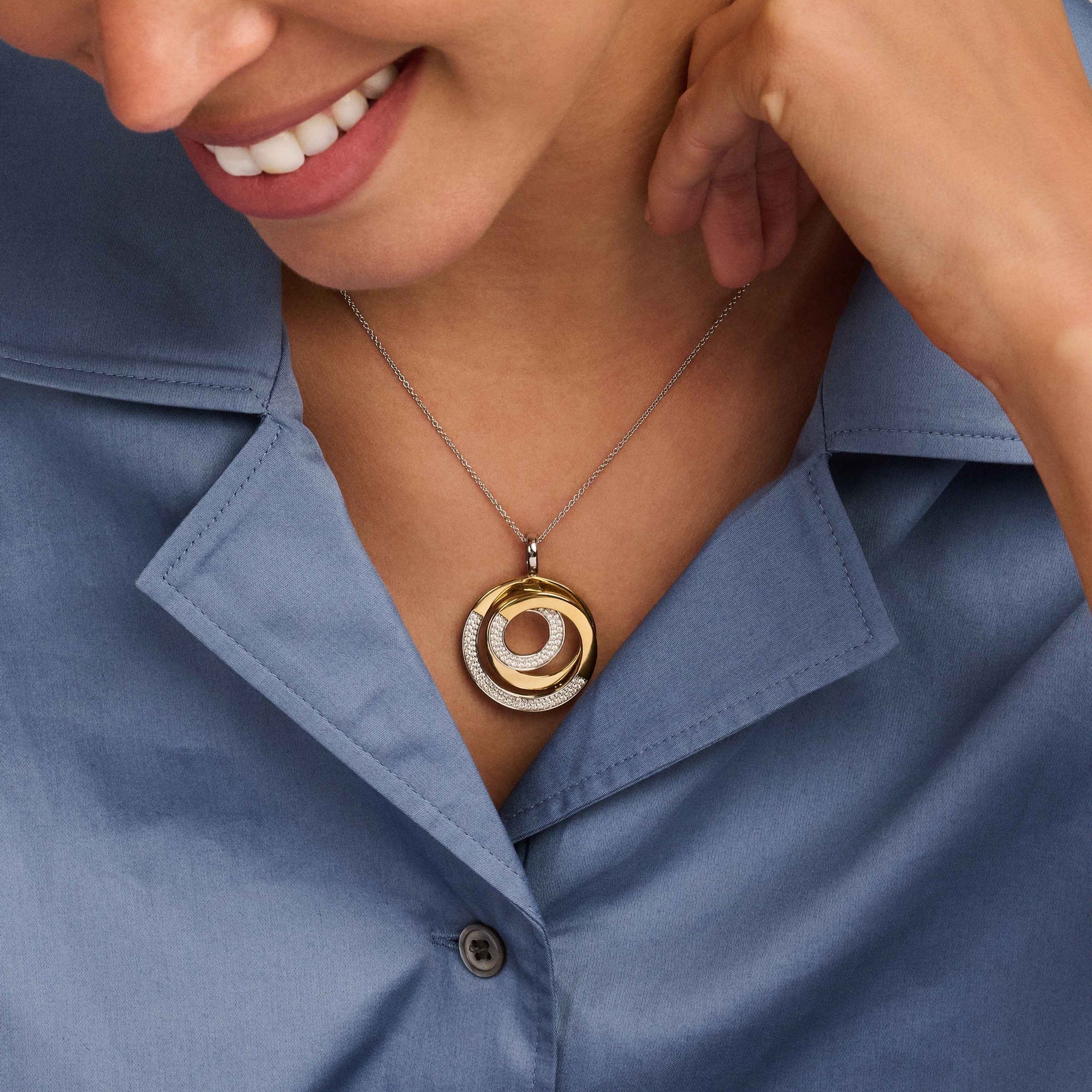 COLLANA INTRECCIO CON ZIRCONI