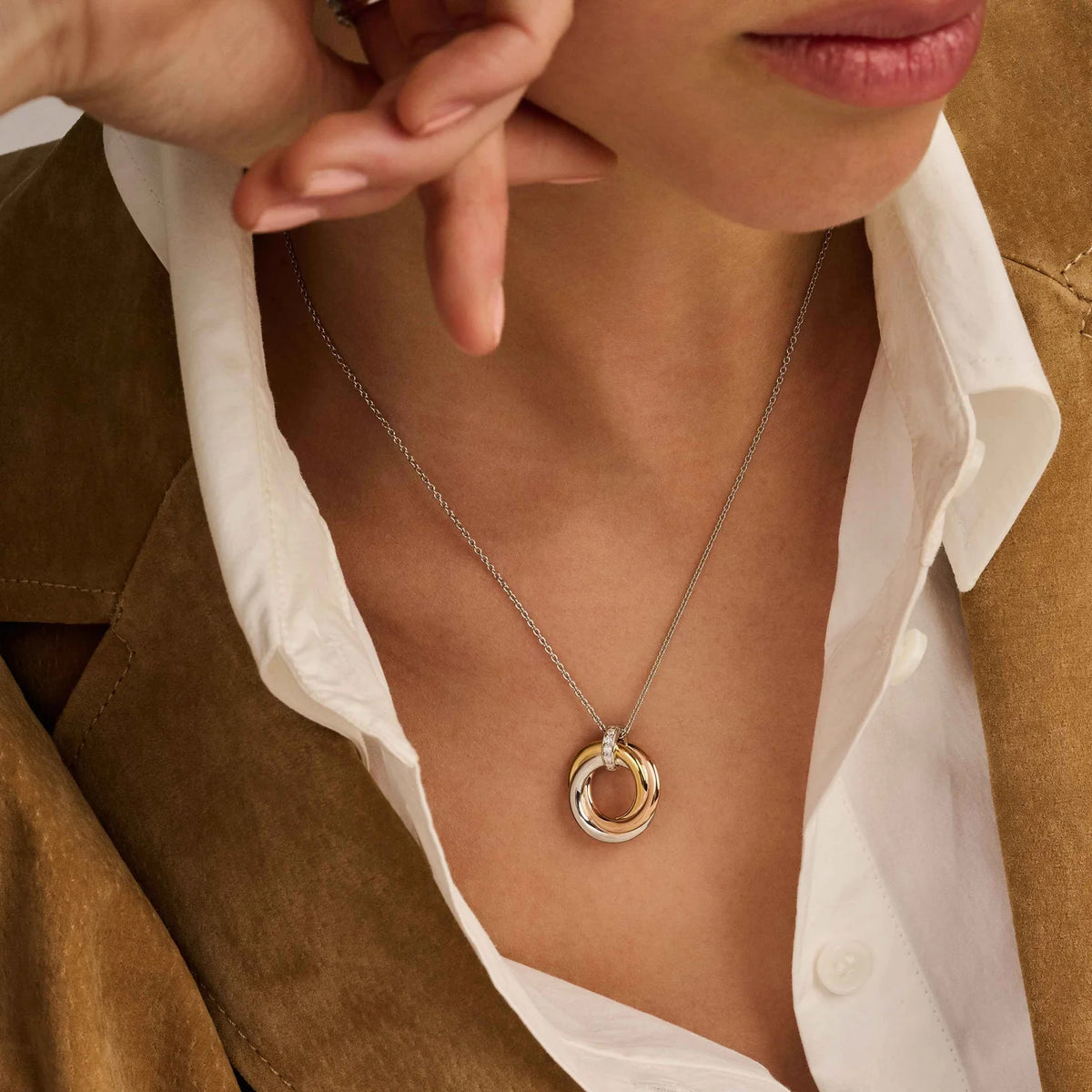 COLLANA CERCHIO TRICOLORE