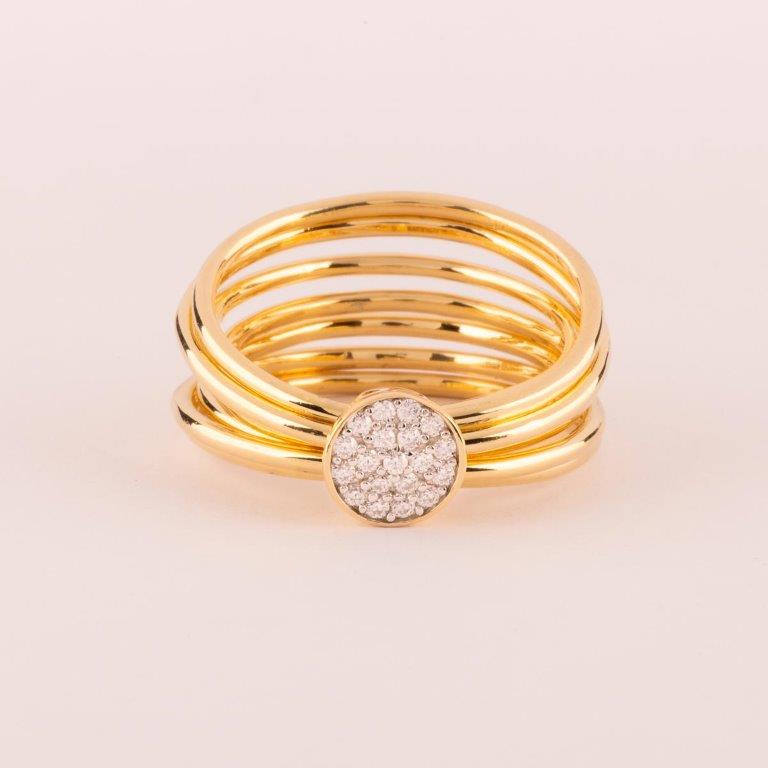 ANELLO MULTIFILO PLACCATO ORO