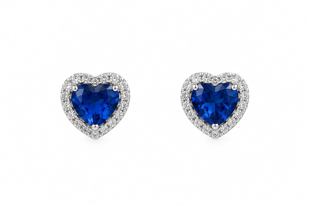 ORECCHINI CUORE BLU