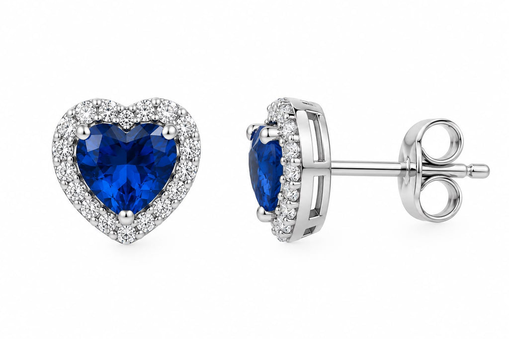 ORECCHINI CUORE BLU